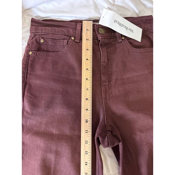 THE GREAT. “The Rider” Wide Leg Jean — Size 25 — Wine/Burgundy - Picture 12 of 15